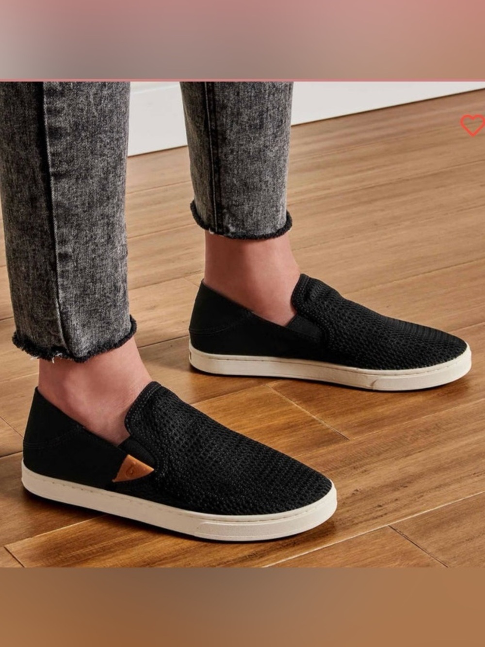 Olukai Black Mesh Pehuea Loafers